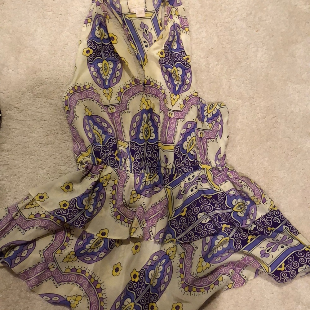 Tracy Reese silk racer back tunic.